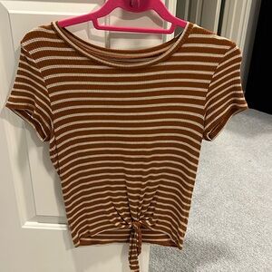 American Eagle Striped tied shirt!